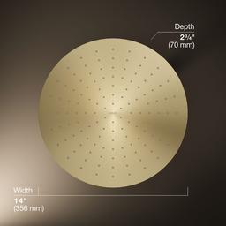 Contemporary Round 14- single-function rainhead, 2.5 gpm - image 3