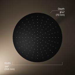 Contemporary Round 14- single-function rainhead, 2.5 gpm - image 3
