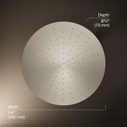Contemporary Round 14- single-function rainhead, 2.5 gpm - image 3