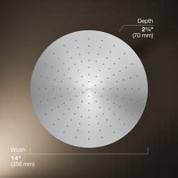 Contemporary Round 14- single-function rainhead, 2.5 gpm - image 3