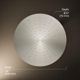 Contemporary Round 14- single-function rainhead, 2.5 gpm - image 3