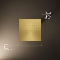 Contemporary Square 8'' single-function rainhead, 2.5 gpm - image 3