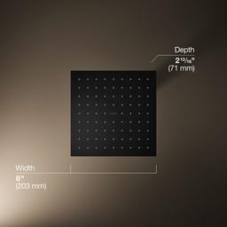 Contemporary Square 8'' single-function rainhead, 2.5 gpm - image 3