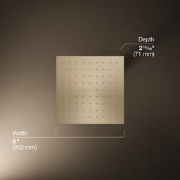 Contemporary Square 8'' single-function rainhead, 2.5 gpm - image 3