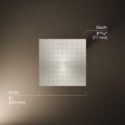 Contemporary Square 8'' single-function rainhead, 2.5 gpm - image 3