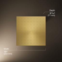 Contemporary Square 10'' single-function rainhead, 2.5 gpm - image 3