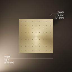 Contemporary Square 10'' single-function rainhead, 2.5 gpm - image 3