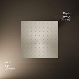 Contemporary Square 10'' single-function rainhead, 1.75 gpm - image 3