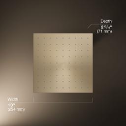 Contemporary Square 10'' single-function rainhead, 1.75 gpm - image 3