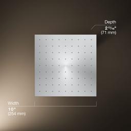 Contemporary Square 10'' single-function rainhead, 1.75 gpm - image 3