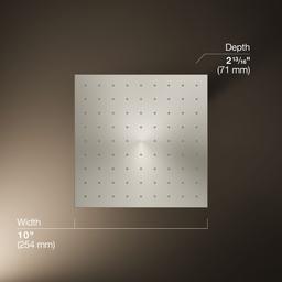 Contemporary Square 10'' single-function rainhead, 2.5 gpm - image 3