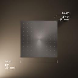 Contemporary Square 10'' single-function rainhead, 1.75 gpm - image 3