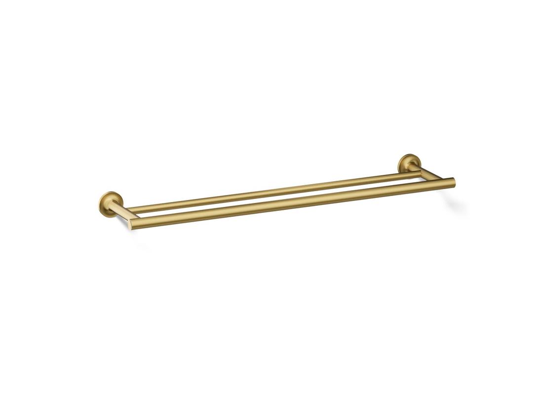 Kohler Purist 24'' Double Towel Bar - Vibrant Brushed Moderne - Brass by Kohler