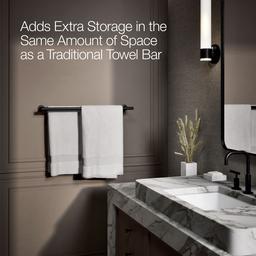 Kohler Purist 24'' Double Towel Bar - - Matte Black - image 4