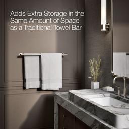 Kohler Purist 24'' Double Towel Bar - Vibrant - Brushed Nickel - image 4