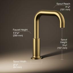 Kohler Purist Deck-mount Bath Spout - Vibrant Brushed Moderne - Brass - image 3