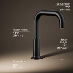Kohler Purist Deck-mount Bath Spout - - Matte Black - image 3