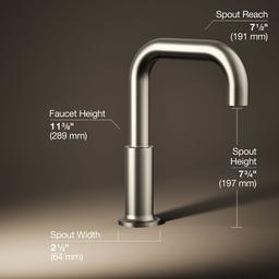 Kohler Purist Deck-mount Bath Spout - Vibrant - Brushed Nickel - image 3