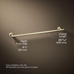 Kohler Purist 24'' Towel Bar - Vibrant French Gold - image 3