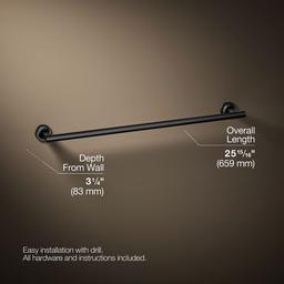 Kohler Purist 24'' Towel Bar - - Matte Black - image 3