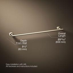 Kohler Purist 24'' Towel Bar - Vibrant Brushed - Bronze - image 3