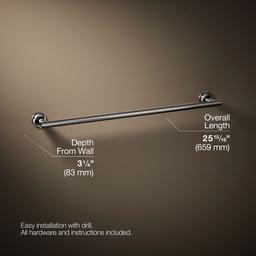 Kohler Purist 24'' Towel Bar - Vibrant Titanium - image 3