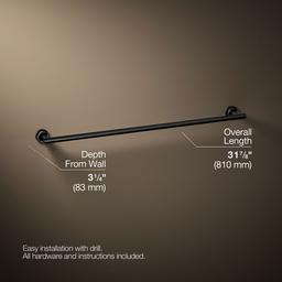 Kohler Purist 30'' Towel Bar - - Matte Black - image 3