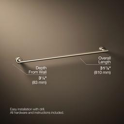 Kohler Purist 30'' Towel Bar - Vibrant Brushed - Bronze - image 3