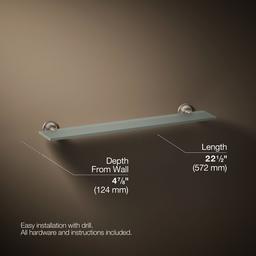 Kohler Purist Glass Shelf - Vibrant - Brushed Nickel - image 3