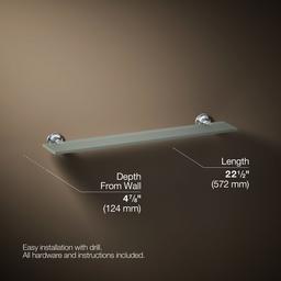 Kohler Purist Glass Shelf - - Polished Chrome - image 3