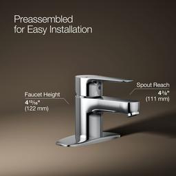 Kohler July Bathroom Sink Faucet | Single-Handle | 1.2 GPM | Drain Included - Polished Chrome - image 3