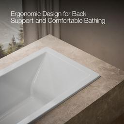 Underscore 66'' x 32'' drop-in bath with Bask heated surface - image 7