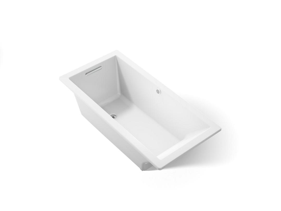Underscore 66'' x 32'' drop-in bath with Bask heated surface by Kohler
