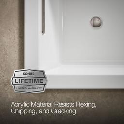 Underscore 66'' x 32'' drop-in bath with Bask heated surface - image 9