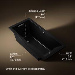 Underscore 66'' x 32'' drop-in bath with Bask heated surface - image 3