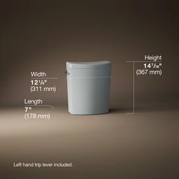 Kohler Persuade Curv Toilet Tank, Dual-flush - Ice Grey - image 4