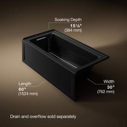 Archer 60'' x 30'' alcove bath, left drain - image 3