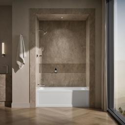 Archer 60'' x 30'' alcove bath with Bask heated surface, alcove left drain - image 4