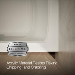 Archer 60'' x 30'' alcove bath with Bask heated surface, alcove left drain - image 10