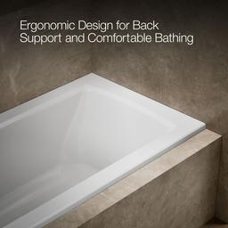 Archer 60'' x 30'' alcove bath with Bask heated surface, left drain - image 8