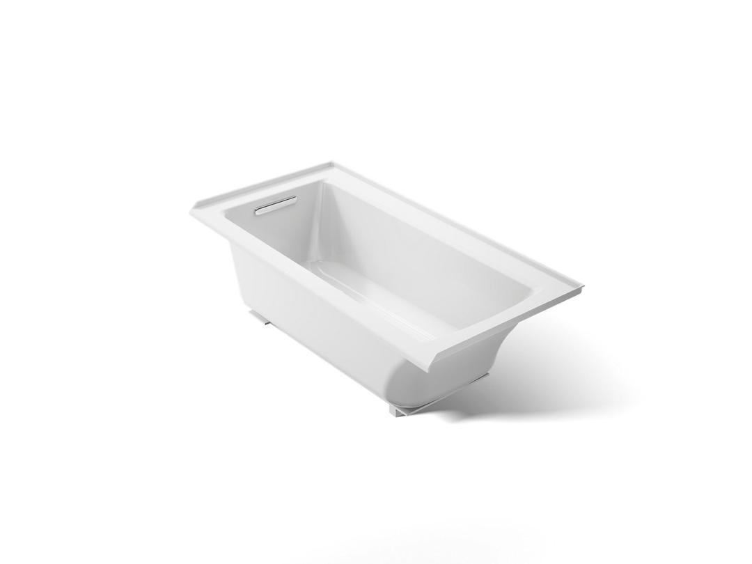 Archer 60'' x 30'' alcove bath with Bask heated surface, left drain by Kohler