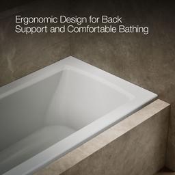 Archer 60'' x 30'' alcove bath with Bask heated surface, left drain - image 8