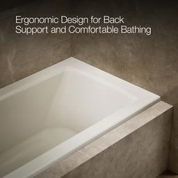 Archer 60'' x 30'' alcove bath with Bask heated surface, left drain - image 8