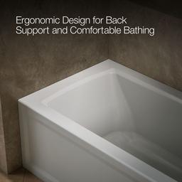 Archer 60'' x 30'' alcove bath right drain - image 8