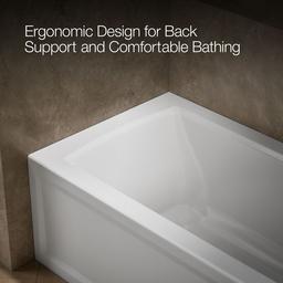 Archer 60'' x 30'' alcove bath with Bask heated surface, right drain - image 8