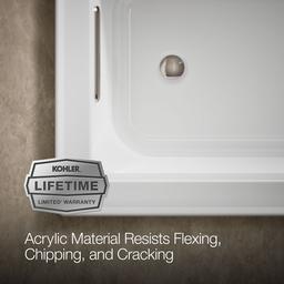 Archer 60'' x 30'' drop-in bath with Bask heated surface - image 9