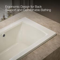 Archer 60'' x 30'' drop-in bath with Bask heated surface - image 7