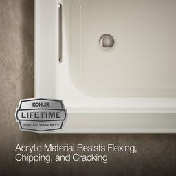 Archer 60'' x 30'' drop-in bath with Bask heated surface - image 9