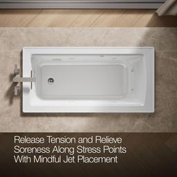 Archer 60'' x 30'' drop-in whirlpool bath - image 6