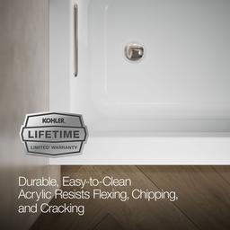 Archer 60'' x 30'' alcove Heated BubbleMassageE air bath, left drain - image 8